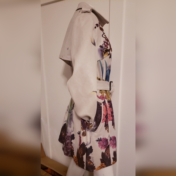 Super rare JAYLEY Collection Peacock & Butterfly Coat Jacket ButtonUp w/Belt - Picture 4 of 8